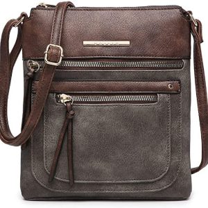 Lightweight Crossbody Bags for Women Shoulder Bag Purse Vegan Leather Soft Travel Handbag with Multi Pockets